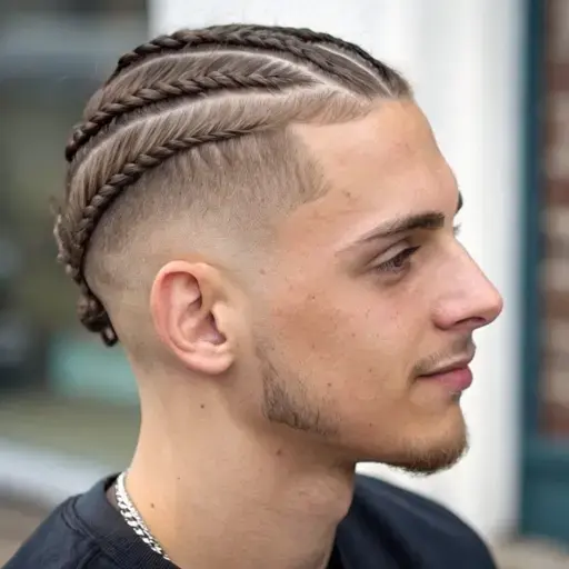 Taper fade tressé Taper fade tressé