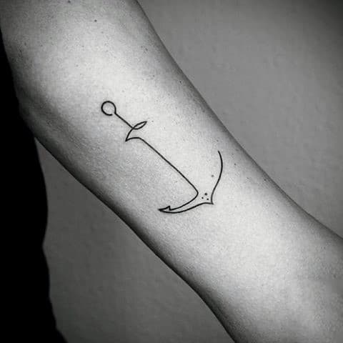 Tatouage ancre minimaliste Tatouage ancre minimaliste