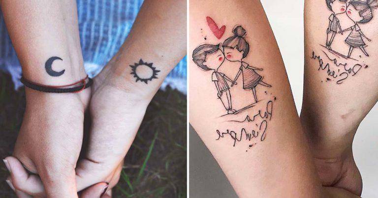 Tatouage couple : 105 idées assorties pour symboliser votre amour en 2023