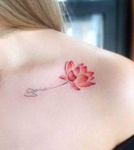Tatouage Fleur Prenom Tige