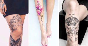 Tatouages de jambes pour les femmes - 30 jolies dessins tendances en 2023_