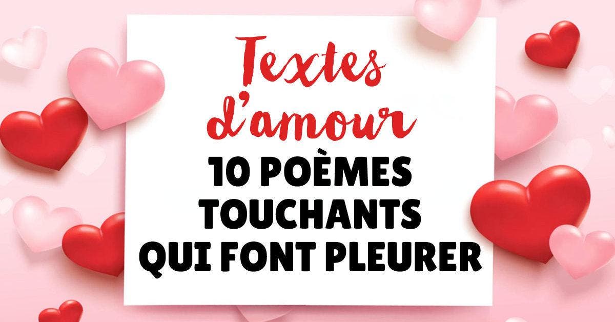 Textes d’amour - 10 poèmes touchants qui font pleurer