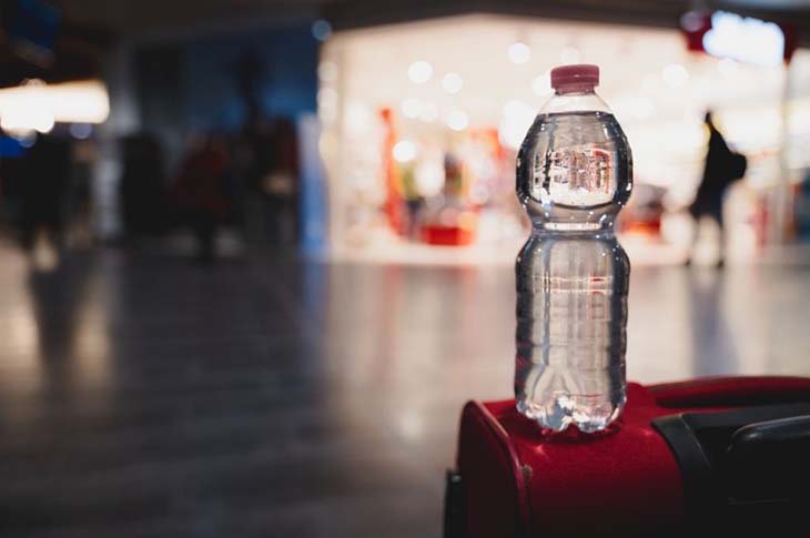 Carry a water bottle on a plane
