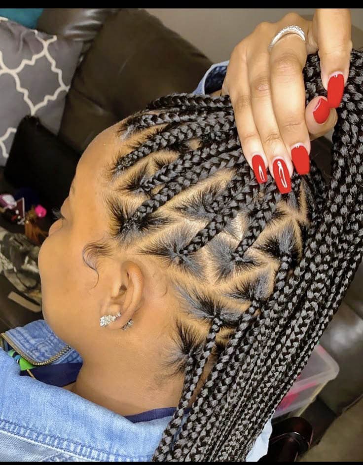 Tresses en triangles Tresses en triangles
