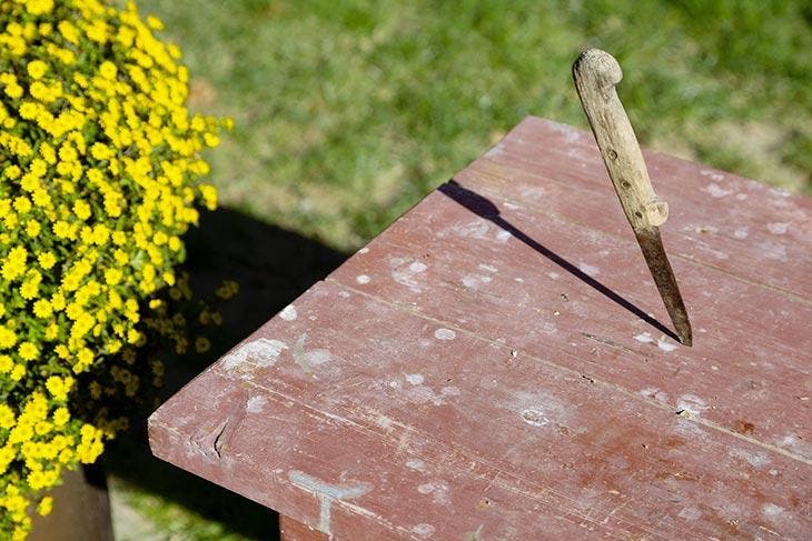 Un viejo cuchillo oxidado