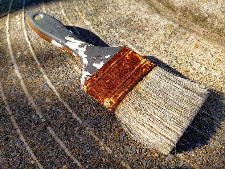 a rusty brush
