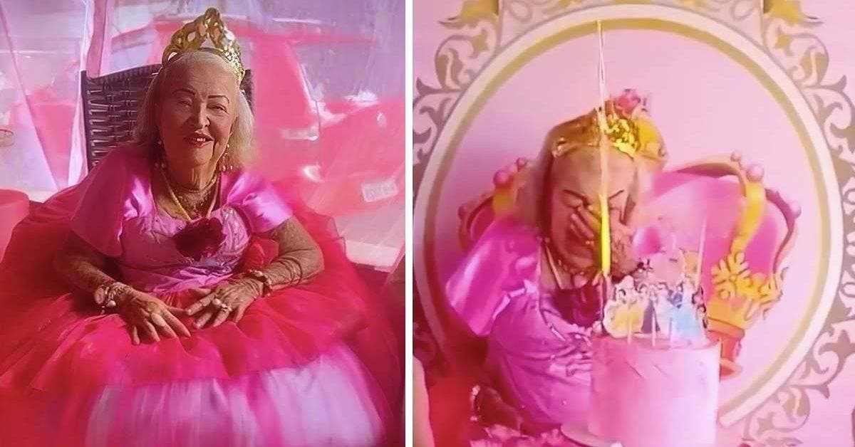 Une grand-mère de 87 ans réalise son rêve d'avoir un anniversaire de princesse
