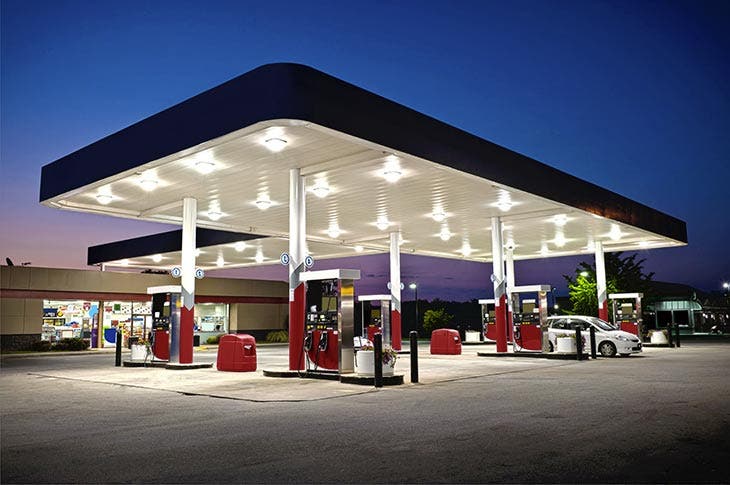 A gas station