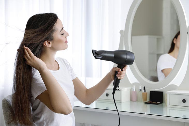 Use the hair dryer