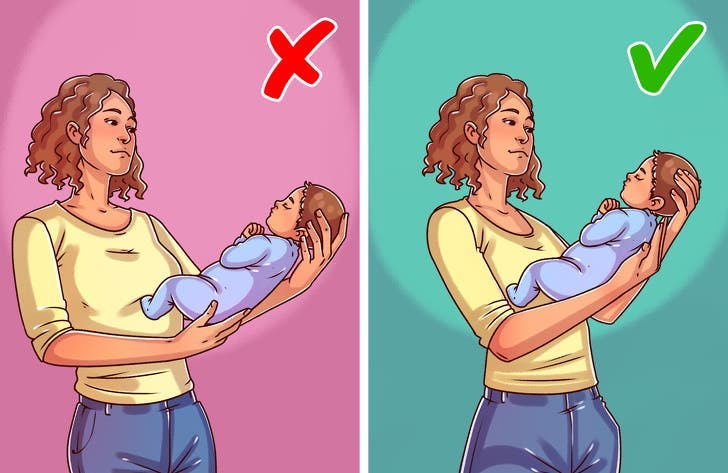 façons courantes de tenir un enfant