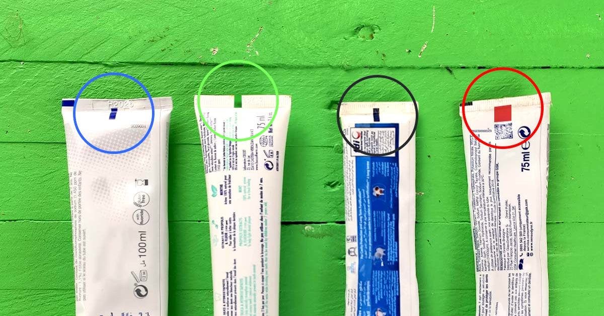 Voici la vraie signification des bandes de couleurs sur votre tube de dentifrice