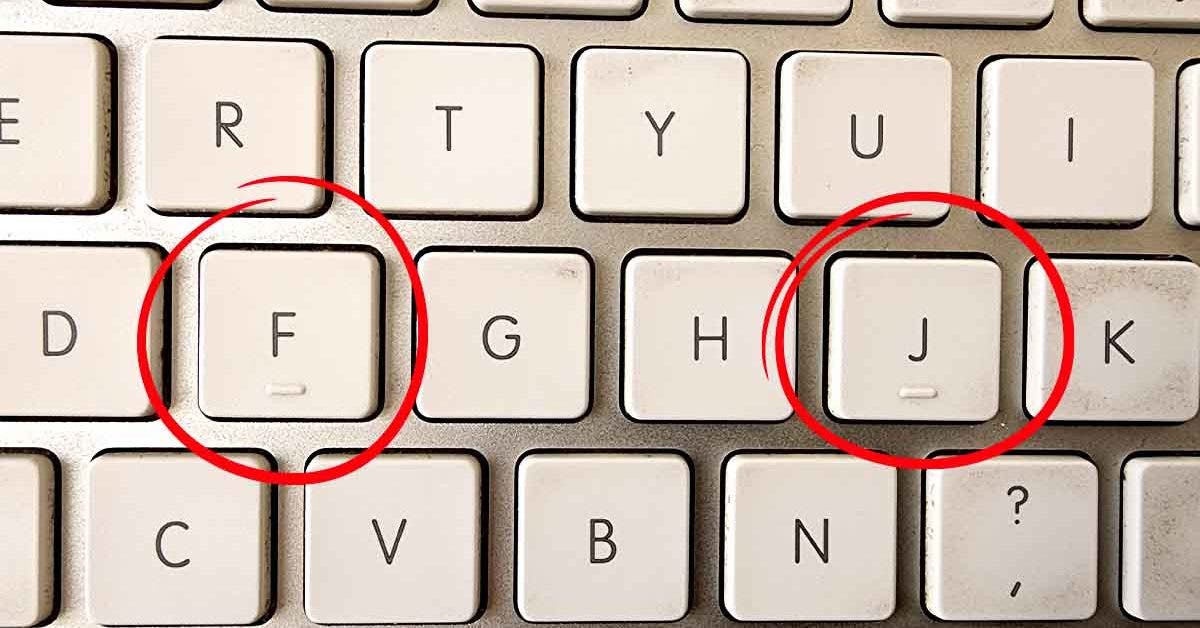 Voici pourquoi les touches F et J de votre clavier sont marquées d’un petit trait001