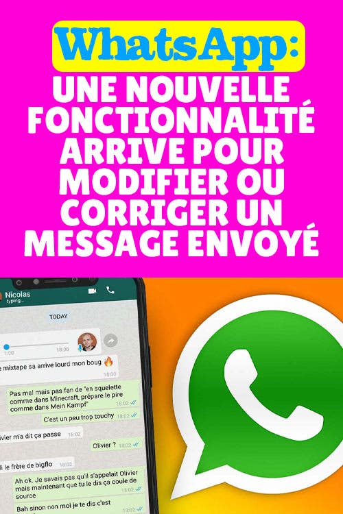 WhatsApp : Une nouvelle fonctionnalité arrive pour modifier ou corriger un message envoyé