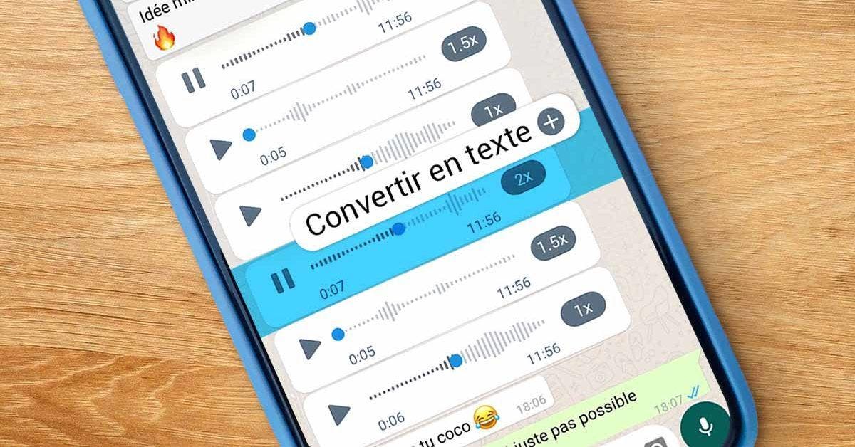 WhatsApp comment convertir des notes vocales en textes sans installer aucune application sur votre telephone final
