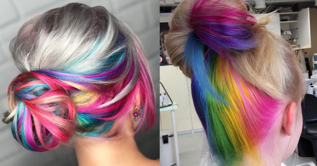 Cheveux colorés à l'arrière : 30 photos et tutoriel 1 Cheveux colorés à l'arrière : 30 photos et tutoriel