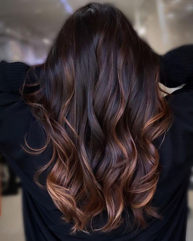 Cheveux Noirs Reflet Marron