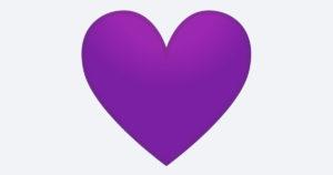 cœur violet_