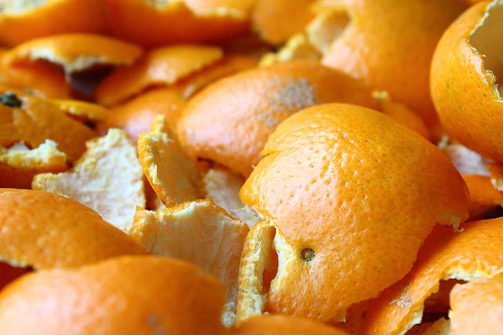 cáscara de naranja de jardín