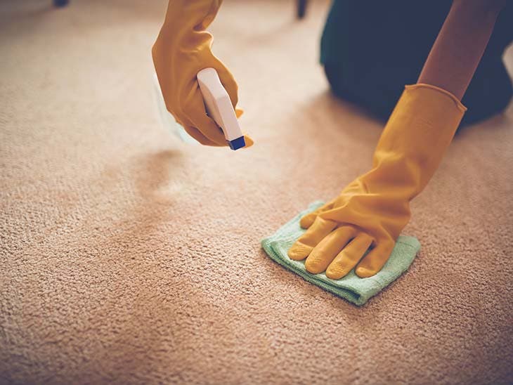 eliminar las manchas de la alfombra
