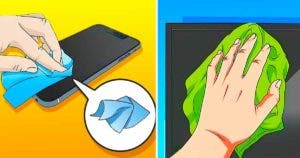 l’astuce pour nettoyer la télévision, l’ordinateur, la tablette et le téléphone sans le rayer