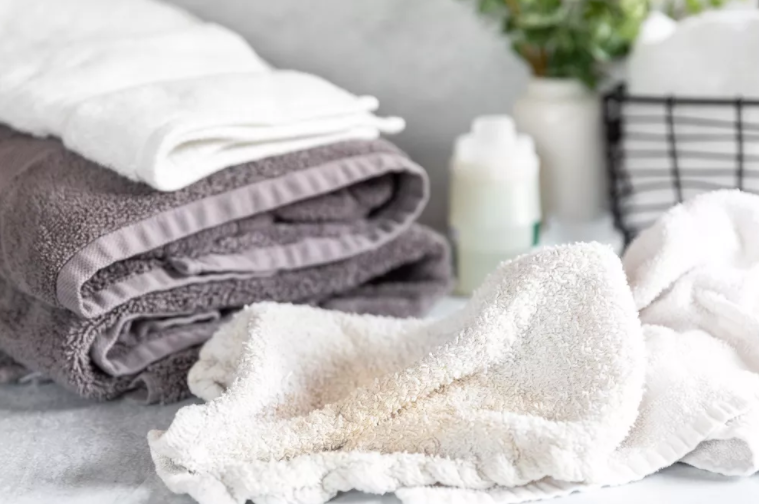 Una toalla mojada contiene bacterias.