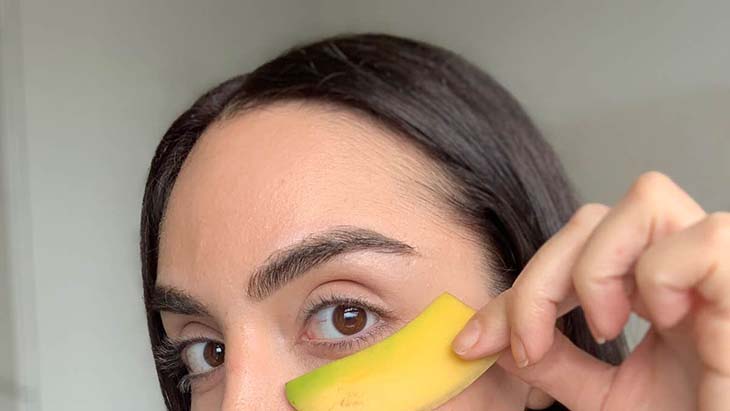 Bananenmaske Augenringe