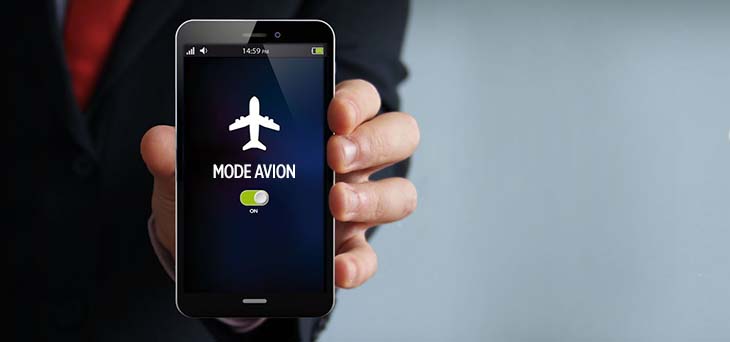 mode avion smartphone