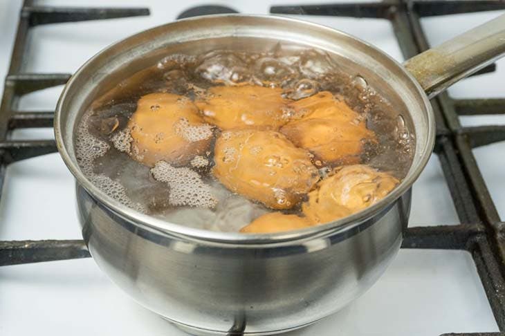 boil eggs in water