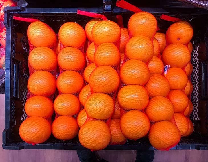 oranges filets rouges