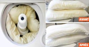 Comment laver des oreillers jaunis : 3 astuces pour les rendre blancs comme neuf