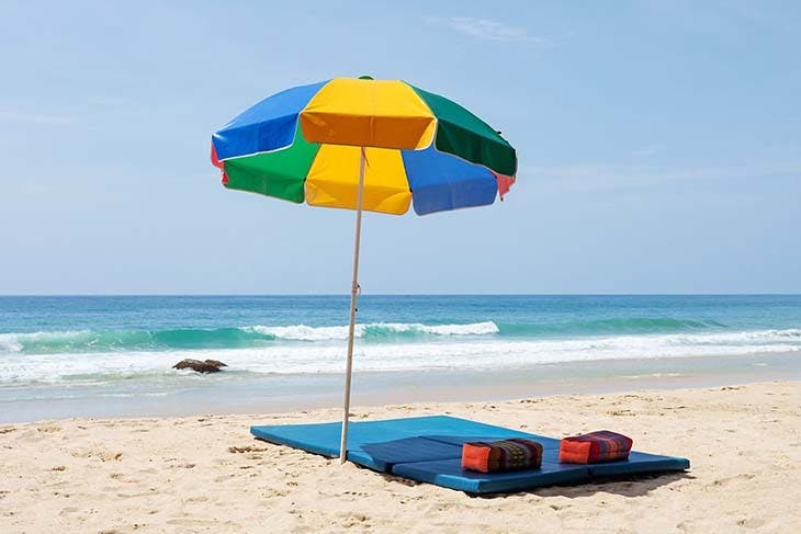 Un parasol à la plage Un parasol à la plage