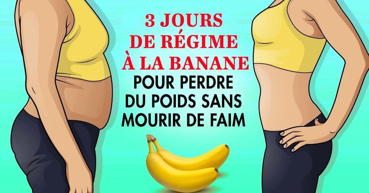 3 jours de régime à la banane pour perdre du poids sans mourir de faim