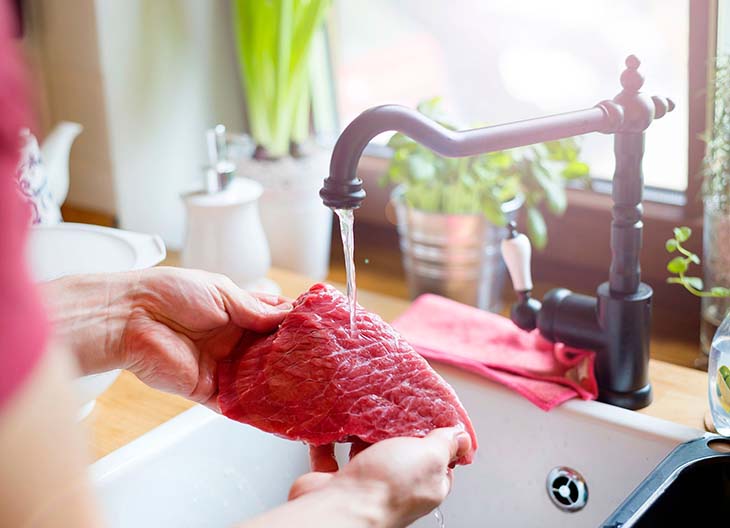 Rincer la viande Rincer la viande
