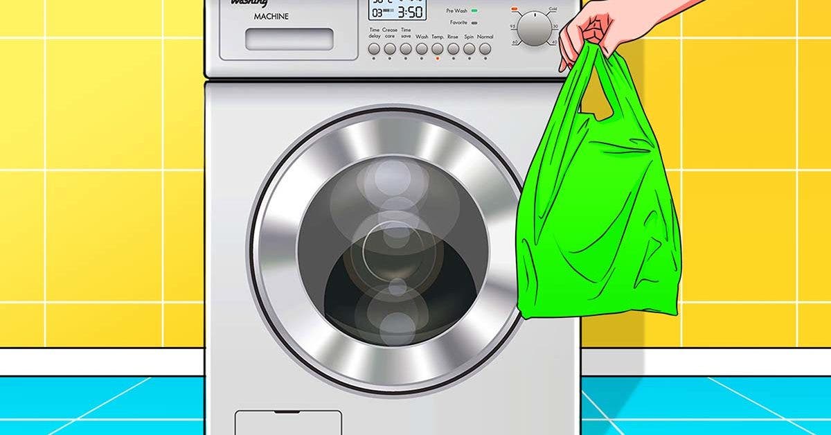 Pourquoi faut-il mettre un sac en plastique dans la machine à laver ? Peu de gens connaissent ce truc génial