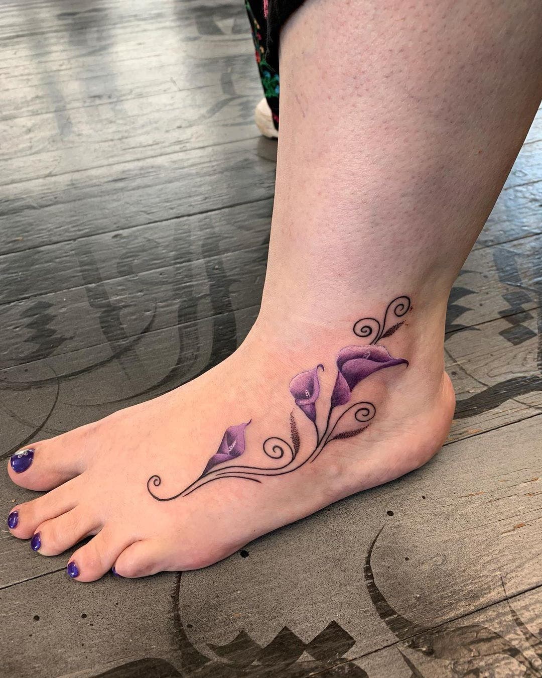 Small calla lily tattoo