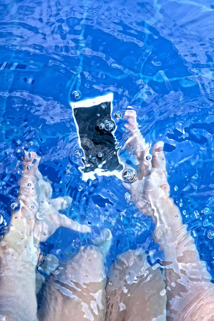 telefono caduto in acqua