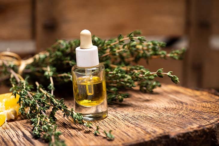 thyme and essential oils