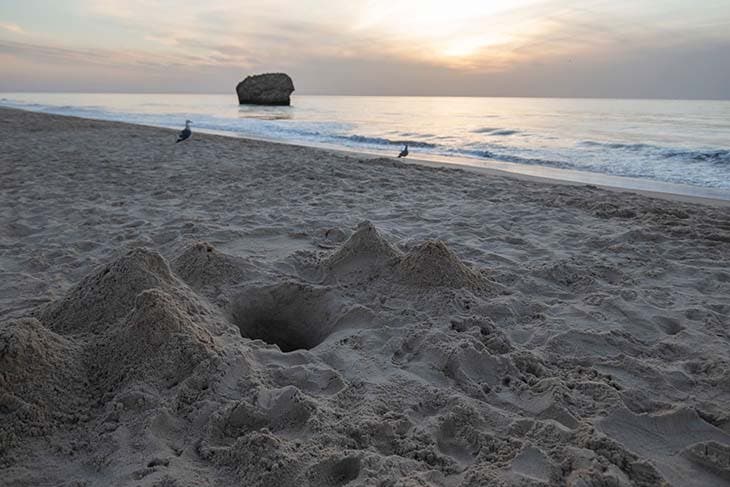 Trou dans le sable Trou dans le sable