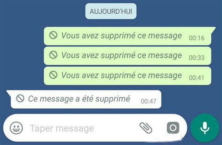 whatsapp messages supprimés